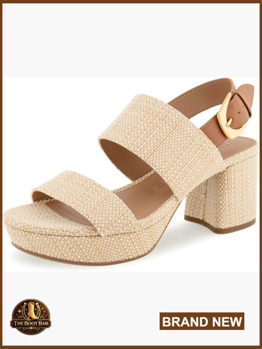 Platform Heeled Sandals with Memory Foam Insole, Adjustable Buckle
